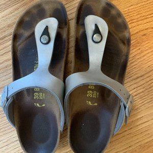 Silver Birkenstocks